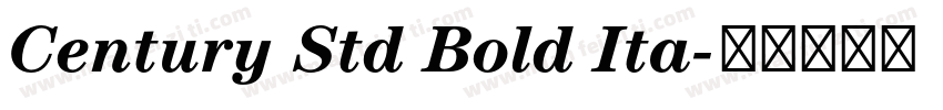 Century Std Bold Ita字体转换